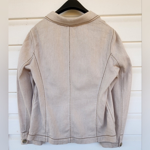 J. Jill Cream Linen/Cotton Blazer!!! - Picture 3 of 12
